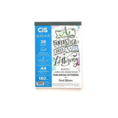 LIVRO BLOCO LETTERING A4 180G 28F CIS