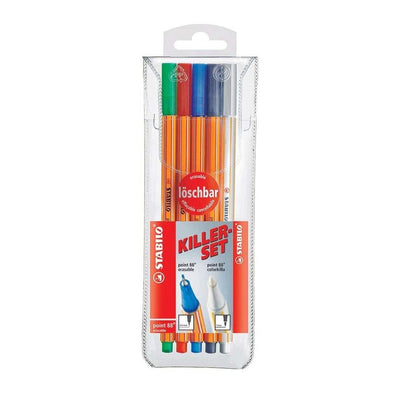 CANETA HIDROGRÁFICA POINT 88 KILLER-SET STABILO ESTOJO COM 5 CORES SORTIDAS