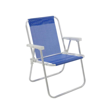 CADEIRA LAZY ALTA EM ALUMÍNIO AZUL BEL
