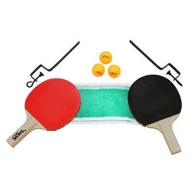 Kit Tênis de Mesa 2 Raquetes + Suporte + Rede + 3 Bolinhas n°40 Bel