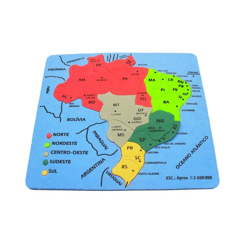 CARTELA MAPA DO BRASIL DE EVA