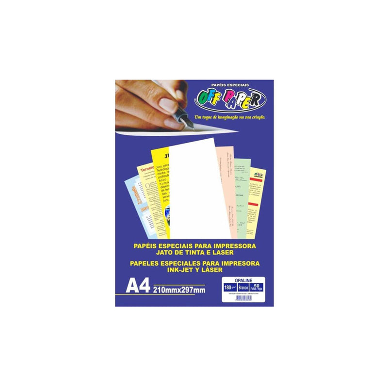 Papel A4 180g 50fls Opaline Branco