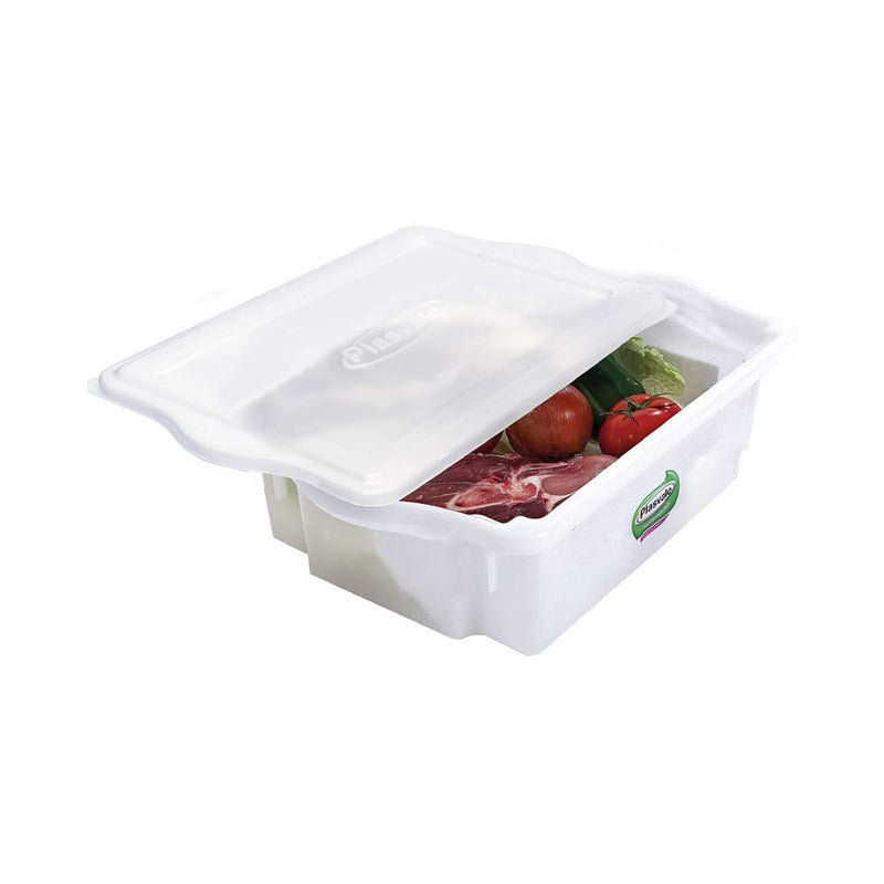 Caixa Empilhável com Tampa Cor Natural 15L