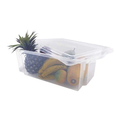 Caixa Empilhável com Tampa Cor Natural 24,5L