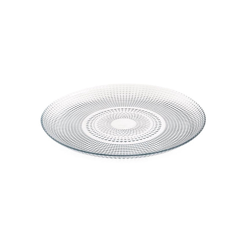 Prato Sobremesa Jateado 19cm Transparente Plasvale