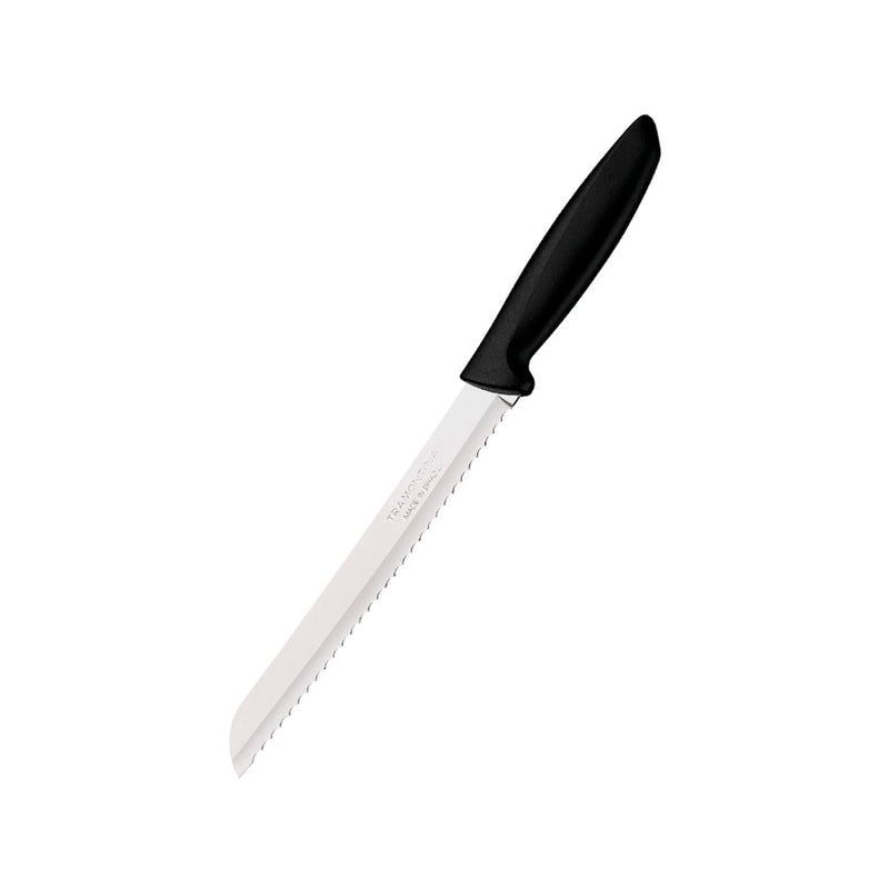 Faca para Pão Tramontina Plenus com Lâmina em Aço Inox e Cabo de Polipropileno Preto 8""