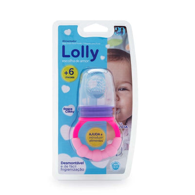 ALIMENTADOR DE SILICONE INFANTIL LOLLY ROSA