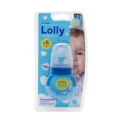 ALIMENTADOR DE SILICONE INFANTIL LOLLY AZUL