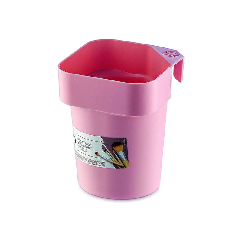 Porta Pincel de Maquiagem Rosa 11x9cm - Hana