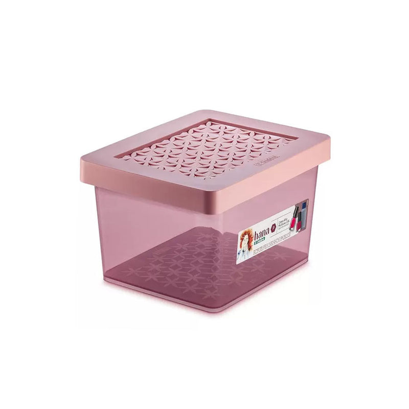 Caixa Alta Multiuso com Tampa 2,8L Rosa  - Ordene