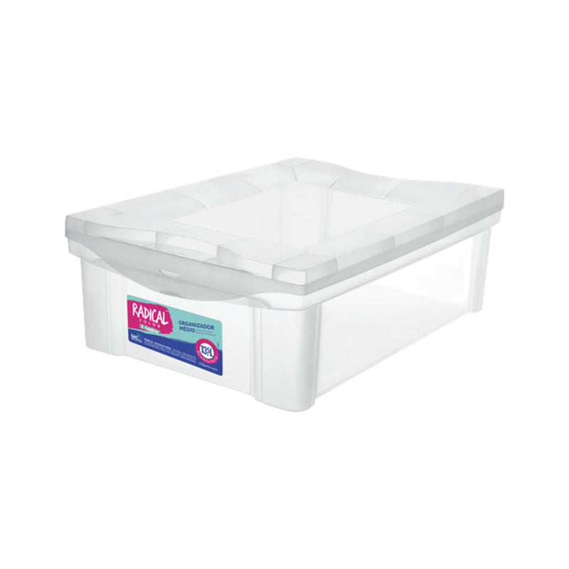 Organizador Plástico 13,5 Litros Cristal - Ordene
