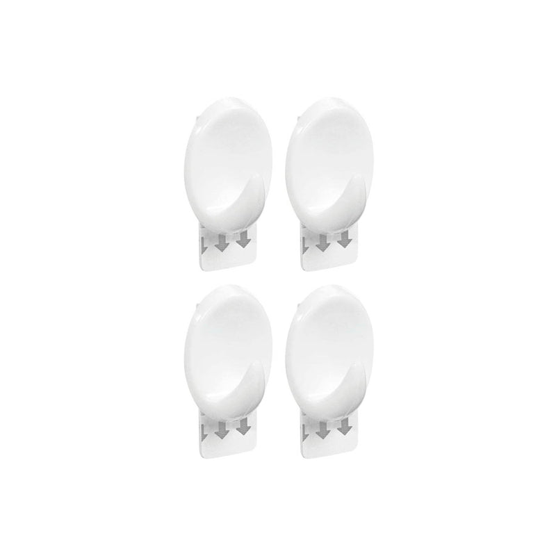 GANCHO OVAL BRANCO - P COM 4UND