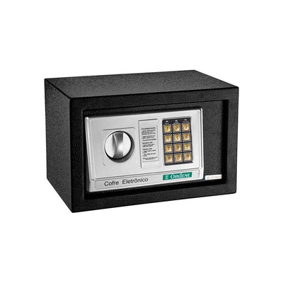 Cofre Eletrônico Digital Preto Ordene 38100 Aço Senha Chave