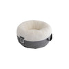 CAMINHA PET REDONDA DE PELÚCIA PARA CÃES E GATOS - BRANCA