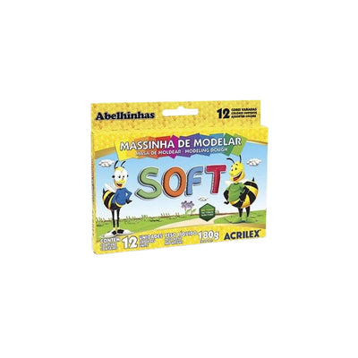 Massinha de Modelar Soft 12 Cores