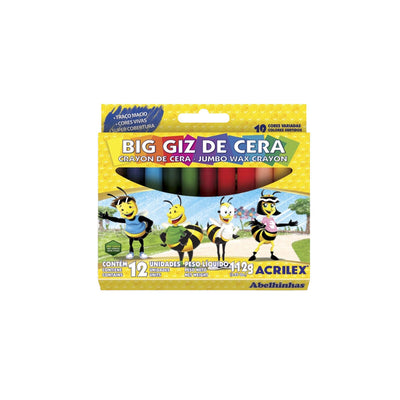 Giz de Cera 12 Cores Acrilex