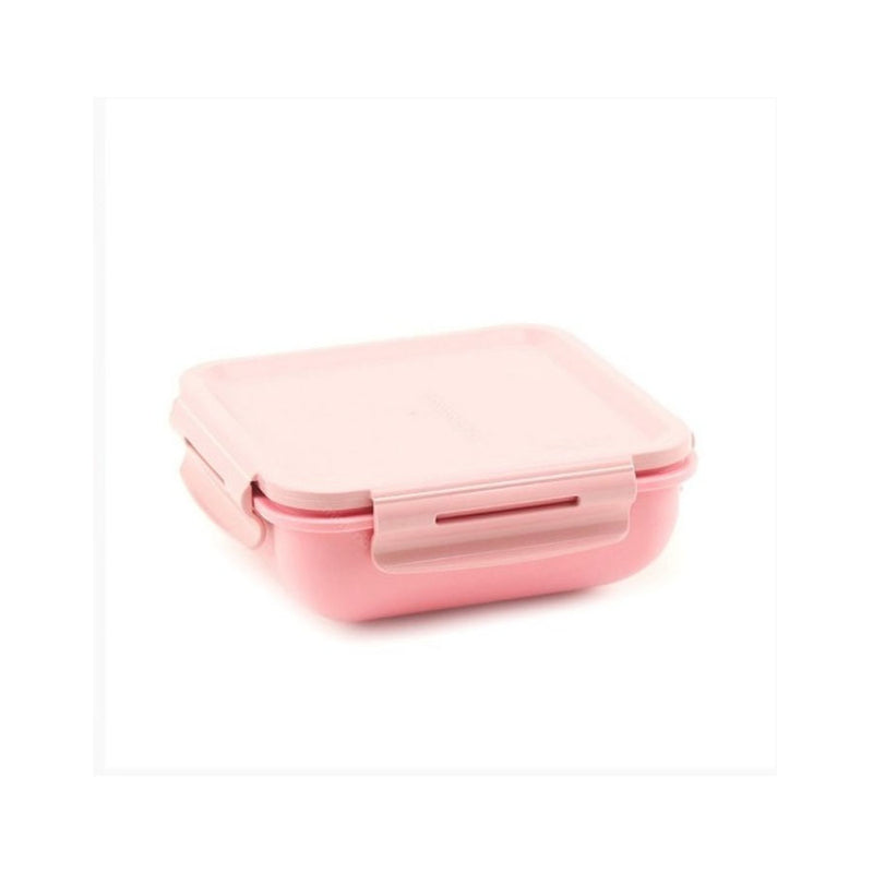 Marmita Hermética Quadrada Bicolor Rosa Quartz