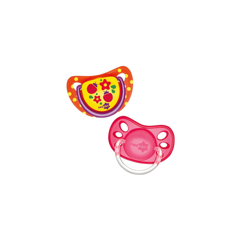 CONJUNTO DE CHUPETAS DIVERTIDAS NEOPAN TM 2 ROSA