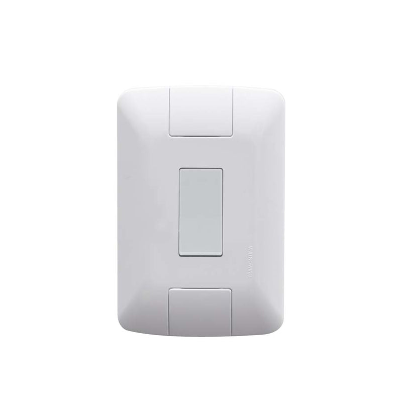 Conjunto 4x2 com 1 Interruptor Simples Tramontina Aria 6 A 250 V Branco