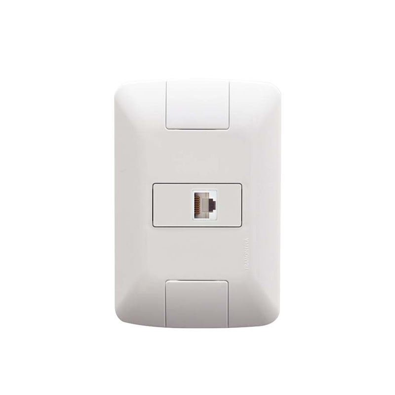 Conjunto 4x2 com 1 Tomada RJ45 cat. 6 Tramontina Aria Branco
