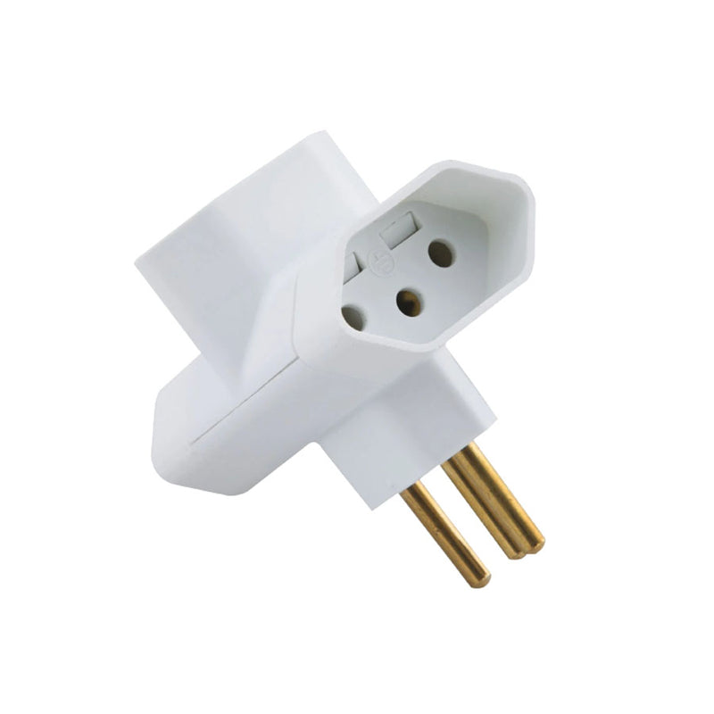 Plugue T 2P+T 10 A 250 V Tramontina Branco