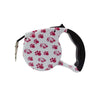 GUIA RETRÁTIL PARA PETS BRANCO E ROSA  SZ-0002