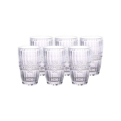 Jogo de 6 Copos Fratello em Vidro 355ml