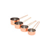 Jogo de Medidores em Aço Inox Full-Fit, 4 Peças, Com Alça, Cobre - 26236