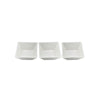 Jogo De Petisqueira Bowl Full Fit em Porcelana 80ml Gourmet Quadrada com 3 Peças.