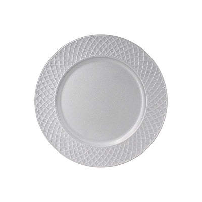 Sousplat em plástico Ø33cm cor prata