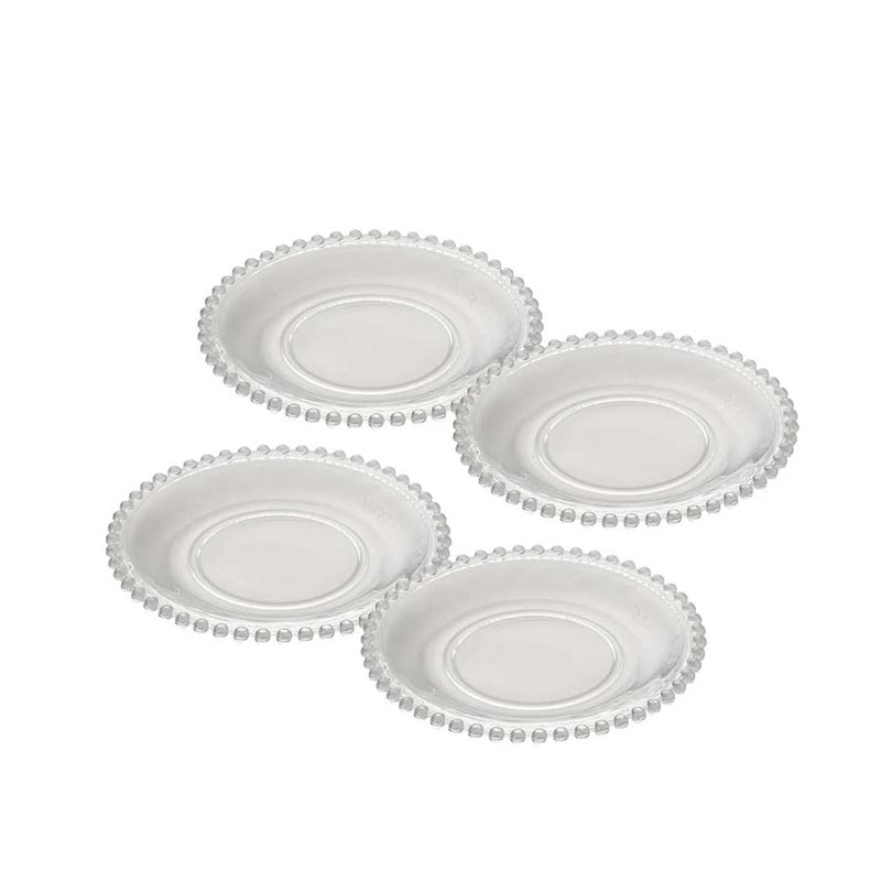 Conjunto 4 pratos cristal pearl 20cm