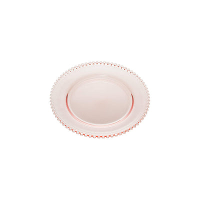 PRATO CRISTAL PEARL 20CM ROSA