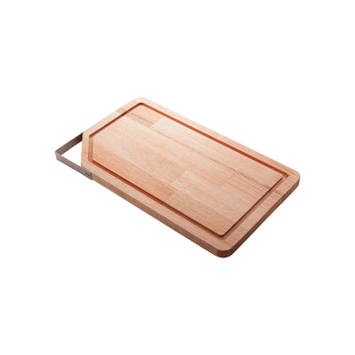 TÁBUA QUADRADA MADEIRA COM ALÇA INOX LIPTUS 44x26x2cm