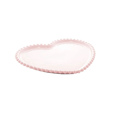 Conjunto 2 Pratos de Porcelana Coração Beads - Rose