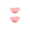 Conjunto 2 Bowls Porcelana Coração Beads - Rose