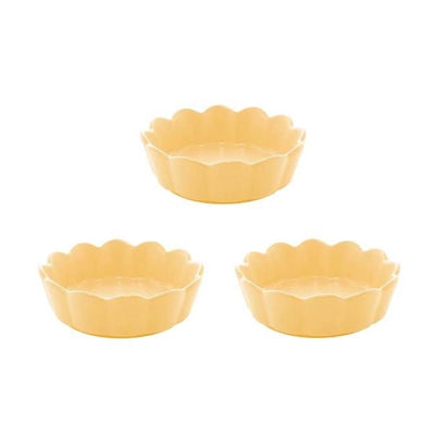 Jogo de bowls Bon Gourmet Nórdica 15x5cm 3 peças amarelo