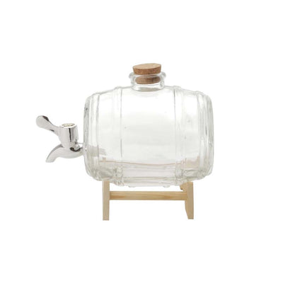 Barril Para Cachaça Bon Gourmet De Vidro 15X12X14Cm 1L