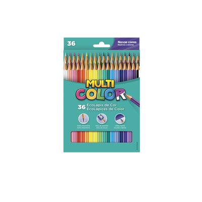 Ecolápis de Cor Multicolor Super 36 Cores - 11.3600N