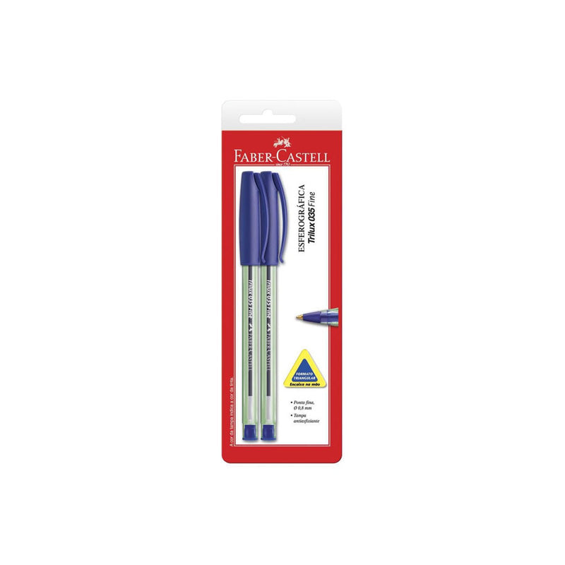 Caneta Esferográfica 0.8m Azul - Faber Castell