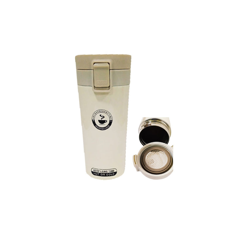 Copo Térmico de Aço Inox Vacuum Premium 400ml - Branco - BZ0017