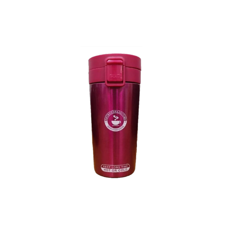 Copo Térmico de Aço Inox Vacuum Premium 400ml - Vermelho - BZ0017