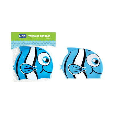 Touca para Natação de Silicone Peixinhos Sortido - MOR