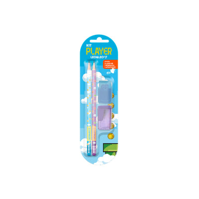 Kit Lápis Hb Bor Player 4 itens Leo&Leo