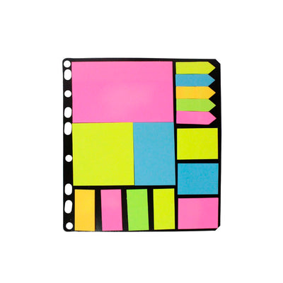 KIT POST-IT PARA ESCRITÓRIO COM BLOCO DE ANOTAÇÕES, MARCADOR DE PÁGINA COLORIDO AUTOCOLANTE