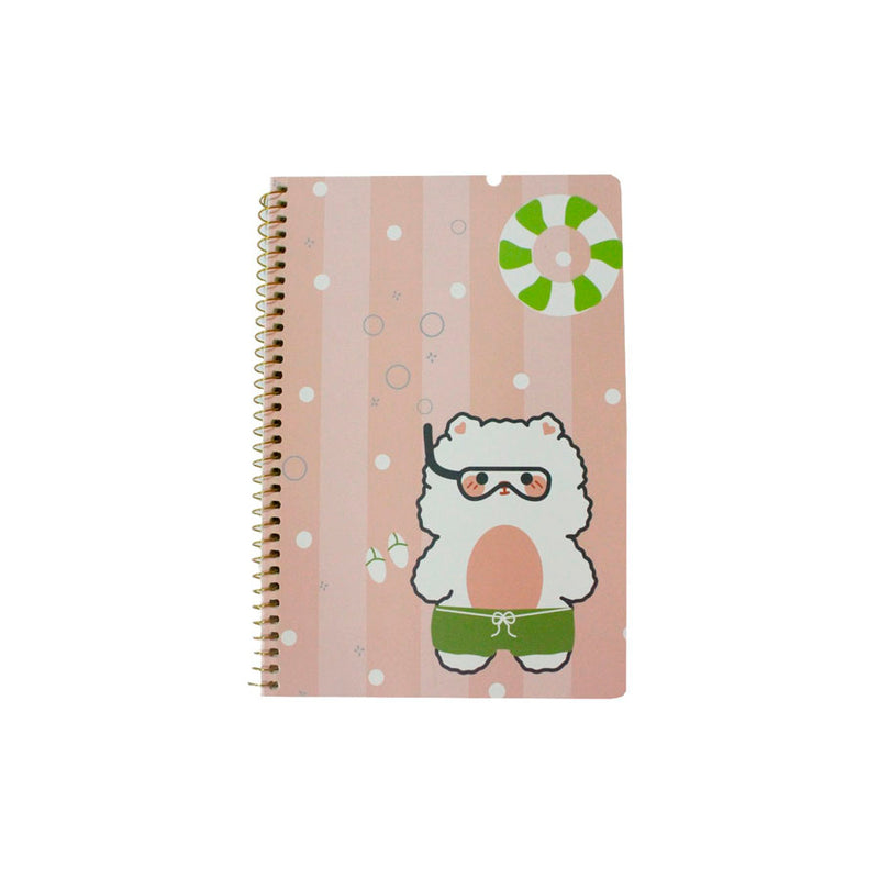 Caderno Para Anotações Espiral Com Desenhos Animados - 21 x 15,5 cm