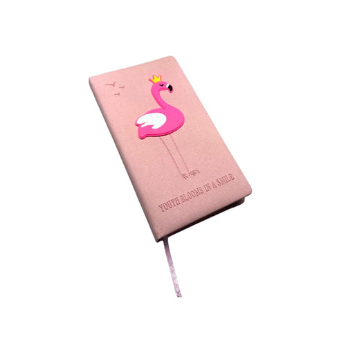 Agenda sem Pauta Flamingo 18cm Costurada