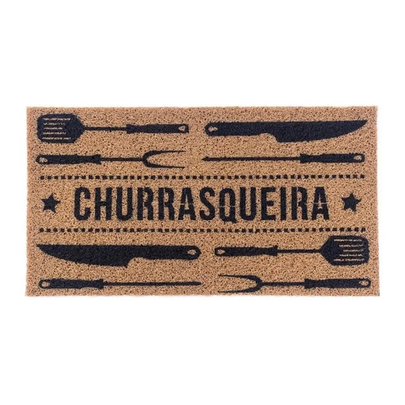 Tapete Kapazi Vinil Super Print 75x40 cm Churrasqueira Marrom