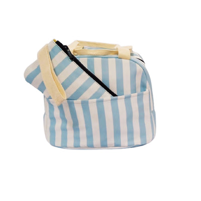 Bolsa Térmica Listrada Azul Bebê.