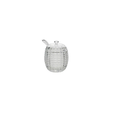 AÇUCAREIRO CRISTAL COM COLHER E TAMPA LYOR TREES 210ML