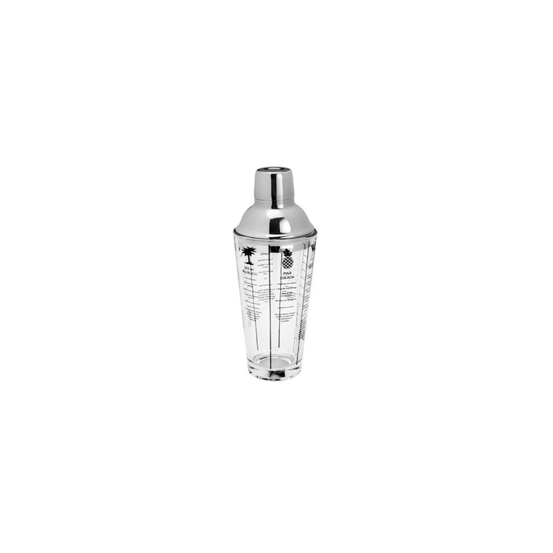 COQUETELEIRA EM VIDRO E AÇO INOX LYOR COIMBRA 420ML